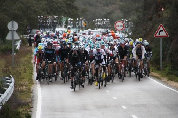 The peloton before Ameixial.