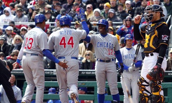 The Chicago Cubs are all smiles.