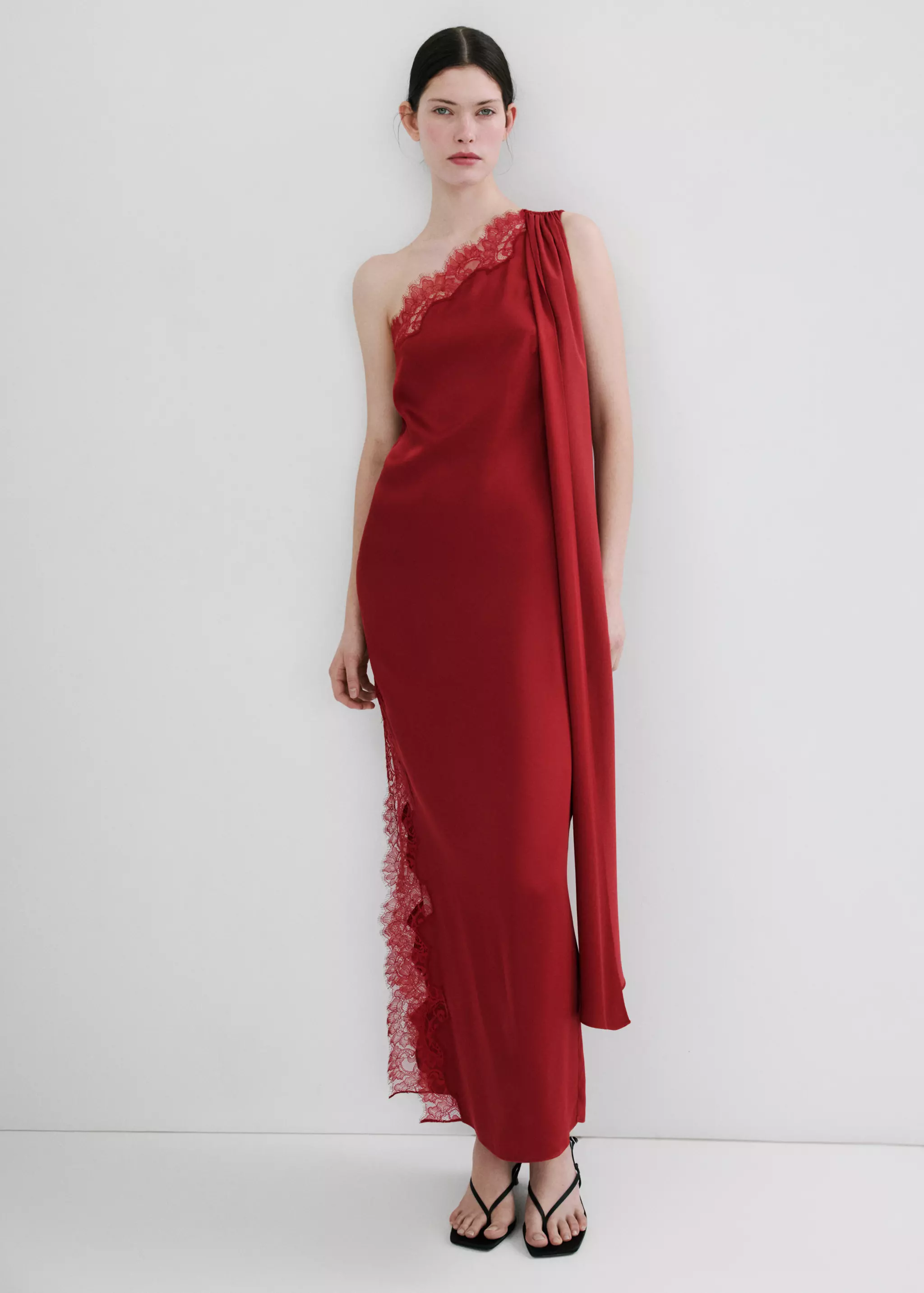 MANGO, Asymmetrical Dress With Scarf - Women | Mango Usa