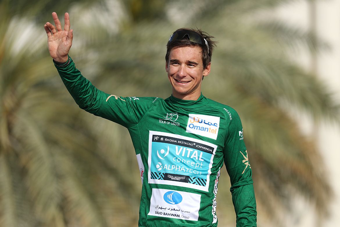 Victory on stage 1 put Bryan Coquard in the points jersey at the Tour of Oman.