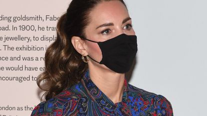 Catherine, Duchess of Cambridge visits the "Faberge in London: Romance to Revolution" exhibition at the Victoria and Albert Museum