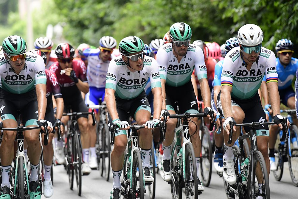 Peter Sagan (Bora-Hansgrohe) racing stage 1 at the Tour de France