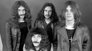 Black Sabbath posing for a photograph in 1970