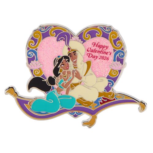 Aladdin and Princess Jasmine Valentine's Day 2026 Limited Release Pin