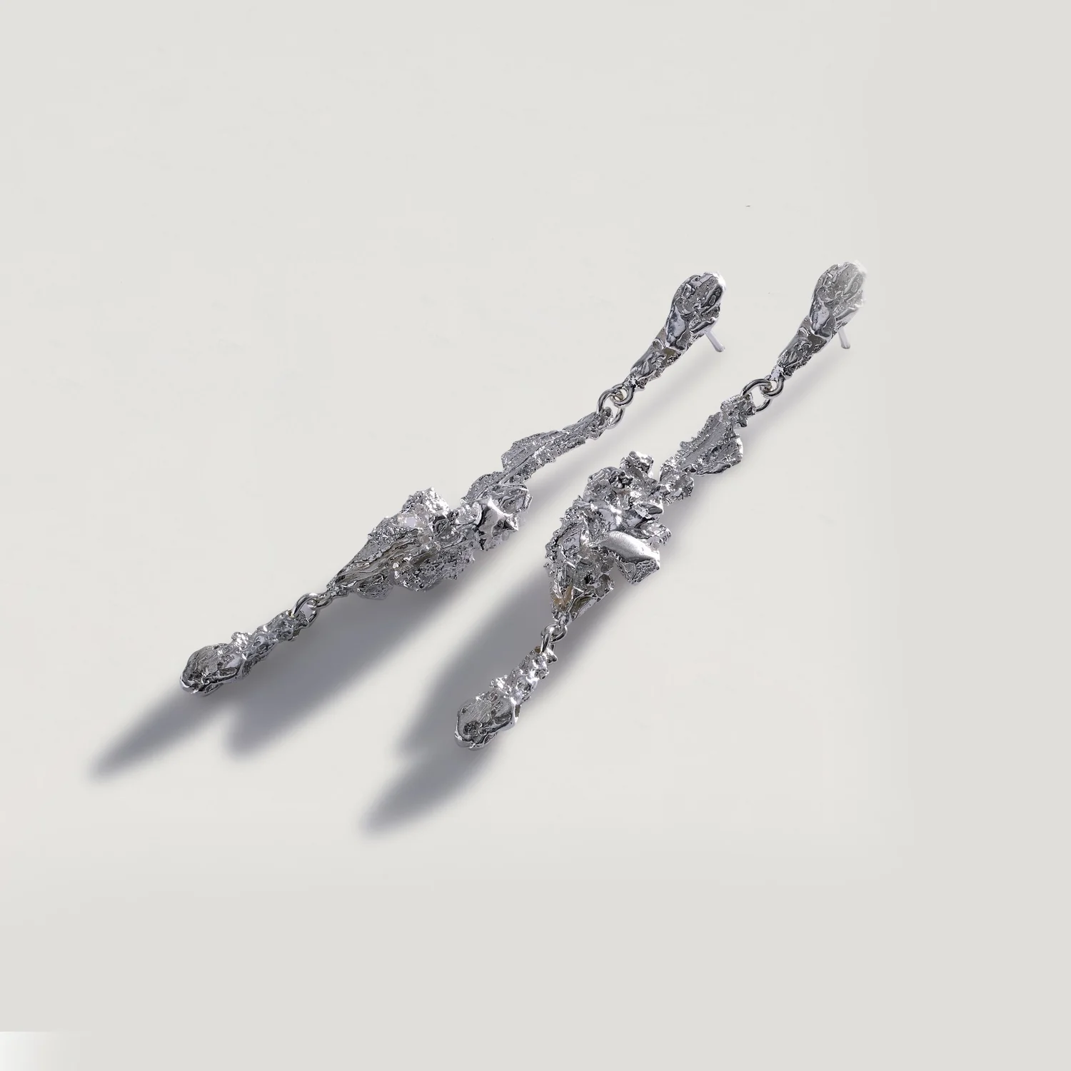 Silver Foil 3-Drop Earring &amp;mdash; Lisa Eisner Jewelry