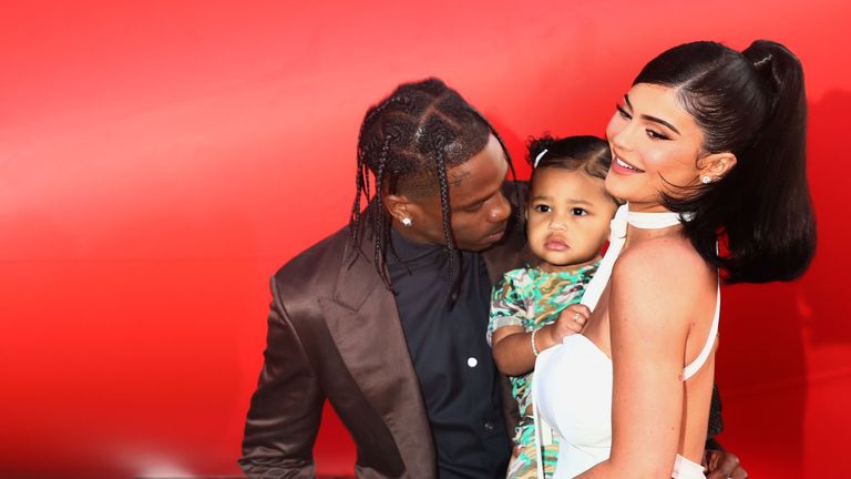 Travis Scott, Kylie Jenner and their baby Stormi