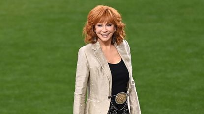 Reba McEntire at the 2024 Super Bowl