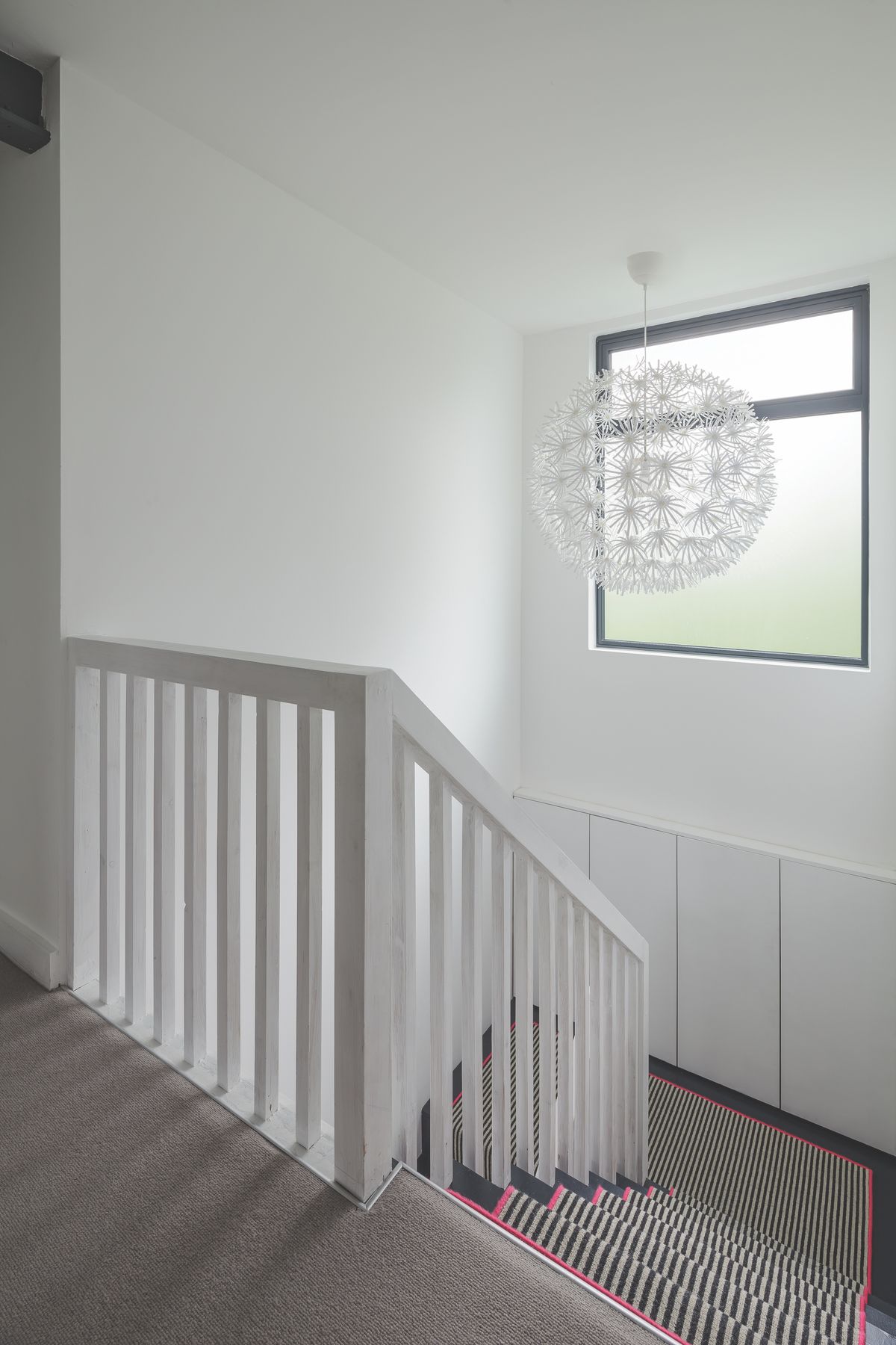When designing the landing Will made the hallway 1.2m wide and created a vaulted ceiling.