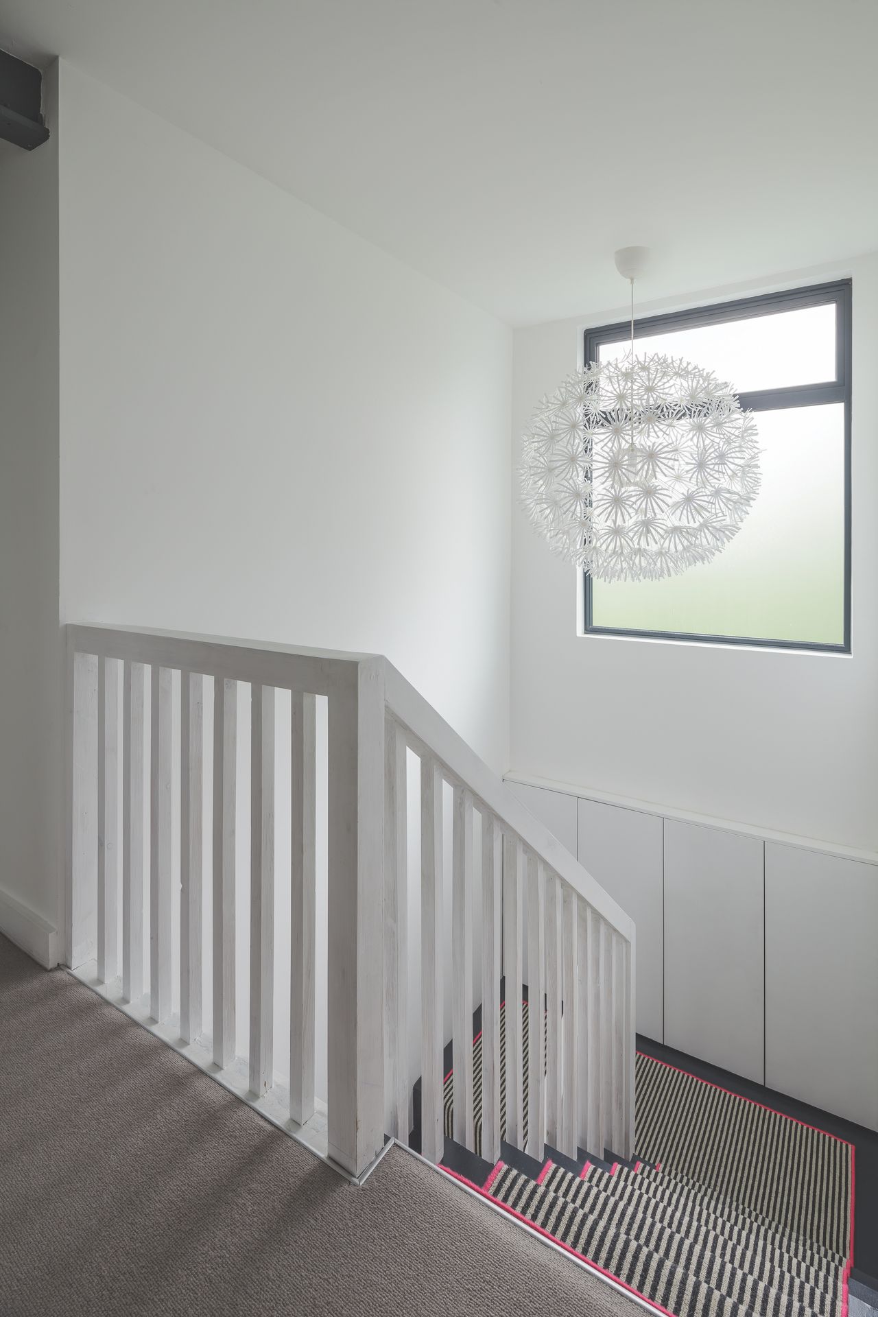 When designing the landing Will made the hallway 1.2m wide and created a vaulted ceiling.