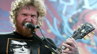 Brent Hinds of Mastodon onstage in 2008
