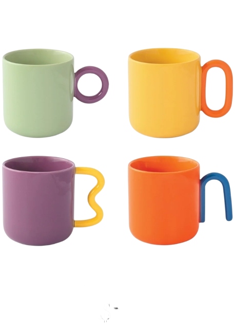 MoMA Exclusive , Creative Porcelain Mugs &amp;amp; Espresso Cups - Coffee Mug Set of 4