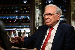 Warren Buffett, chairman and chief executive officer of Berkshire Hathaway Inc., speaks during a Bloomberg Television interview in New York, U.S., on Wednesday, Aug. 30, 2017.