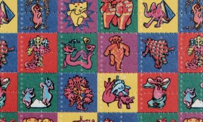 A sheet of perforated printed blotter paper soaked with a solution of LSD: New research claims dropping acid can help cure alcoholism. 