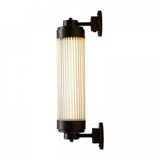 Pillar Offset Wall Light LED in Weathered Brass