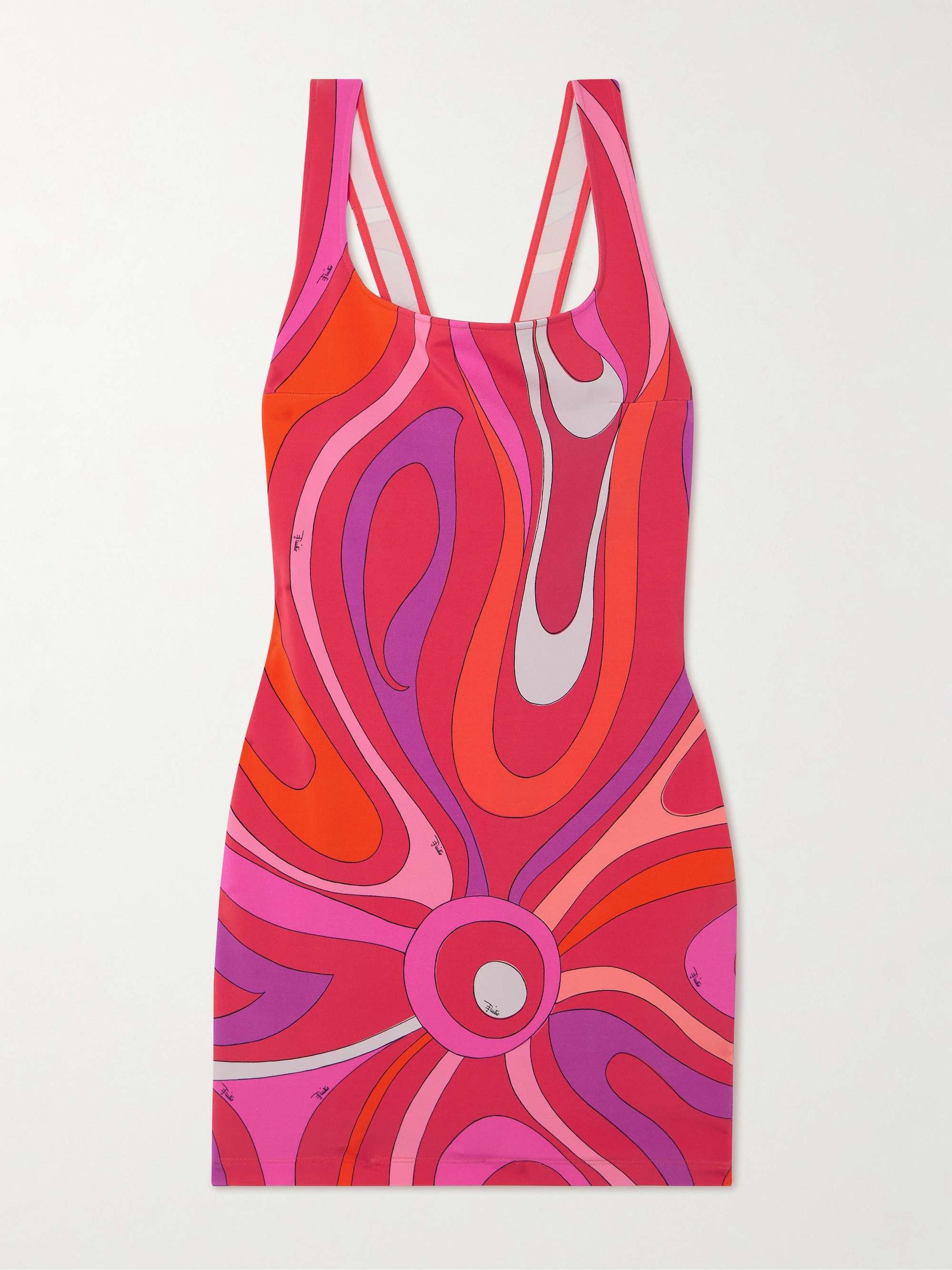 Printed Stretch-Jersey Mini Dress