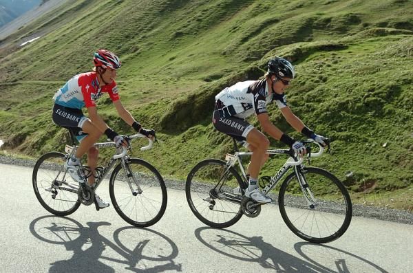 Jakob Fuglsang and Andy Schleck (Saxo Bank)
