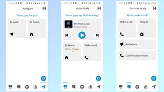 Screenshots of Auto Mode in the Alexa app