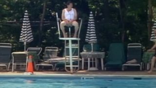 A lifeguard on The Late Show with David Letterman