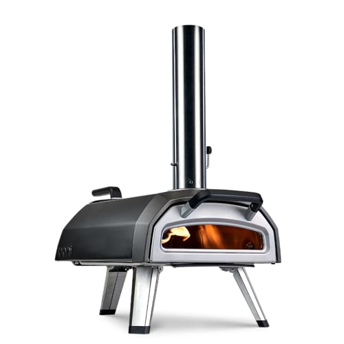 Ooni Karu 2 Multi-Fuel Outdoor Pizza Oven - Wood and Gas Outdoor Pizza Oven With Pizza Stone &amp;amp; Intergrated Thermometer, Pizza Oven Outdoor, Dual Fuel 12 Inch Pizza Maker, Outdoor Cooking Grill