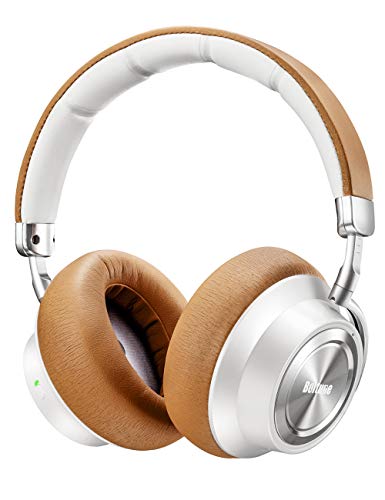 Boltune Noise Cancelling Headphones, [2019 Upgraded] Bluetooth Headphones with Microphone/Deep Bass Wireless Headphones Over-Ear, Protein Earpads 30H Playtime for Travel Work TV PC Cellphone