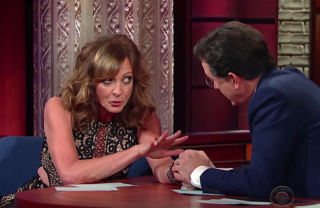 Stephen Colbert and Allison Janney act out &amp;quot;Hot Blooded&amp;quot;