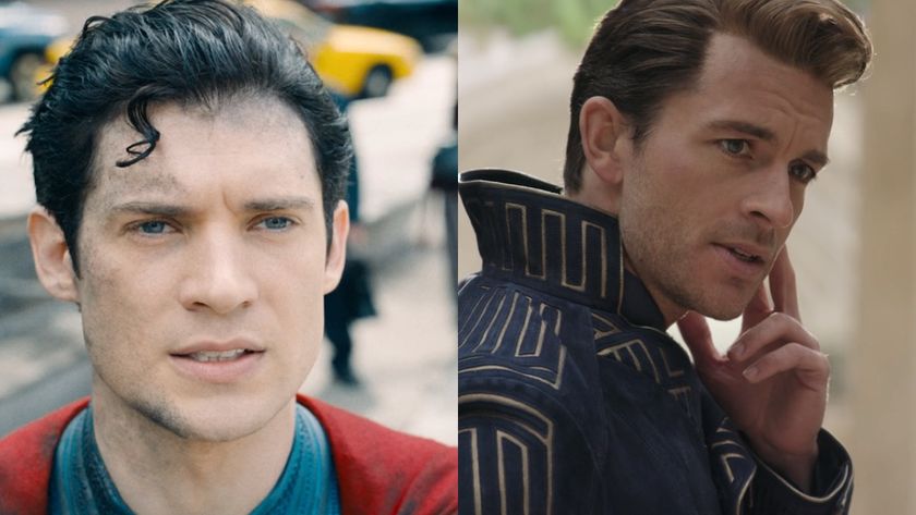 Superman and Fiyero side by side 