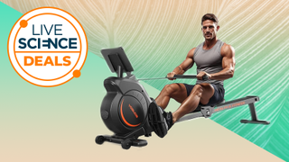 The Yosuda 350 Rowing Machine on a Live Science deals background