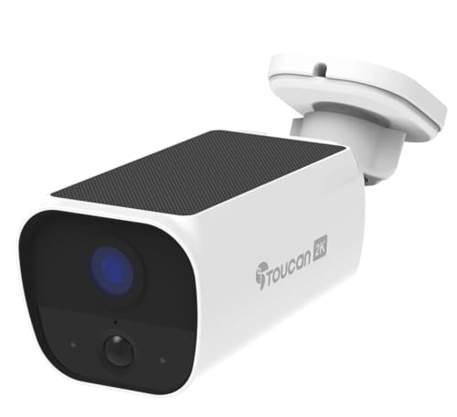 Toucan S5 Solar Wireless Outdoor Security Camera &amp;ndash; Subscription-Free Cctv, 2k Qhd Resolution With Integrated Solar Panel, Customisable Motion Detection Zones, Night Vision &amp;amp; Two-Way Talk