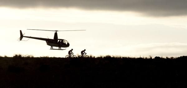 Max Knox and Brandon Stewart of Team DCM 2, All Africa jersey holders break early in the day during stage six