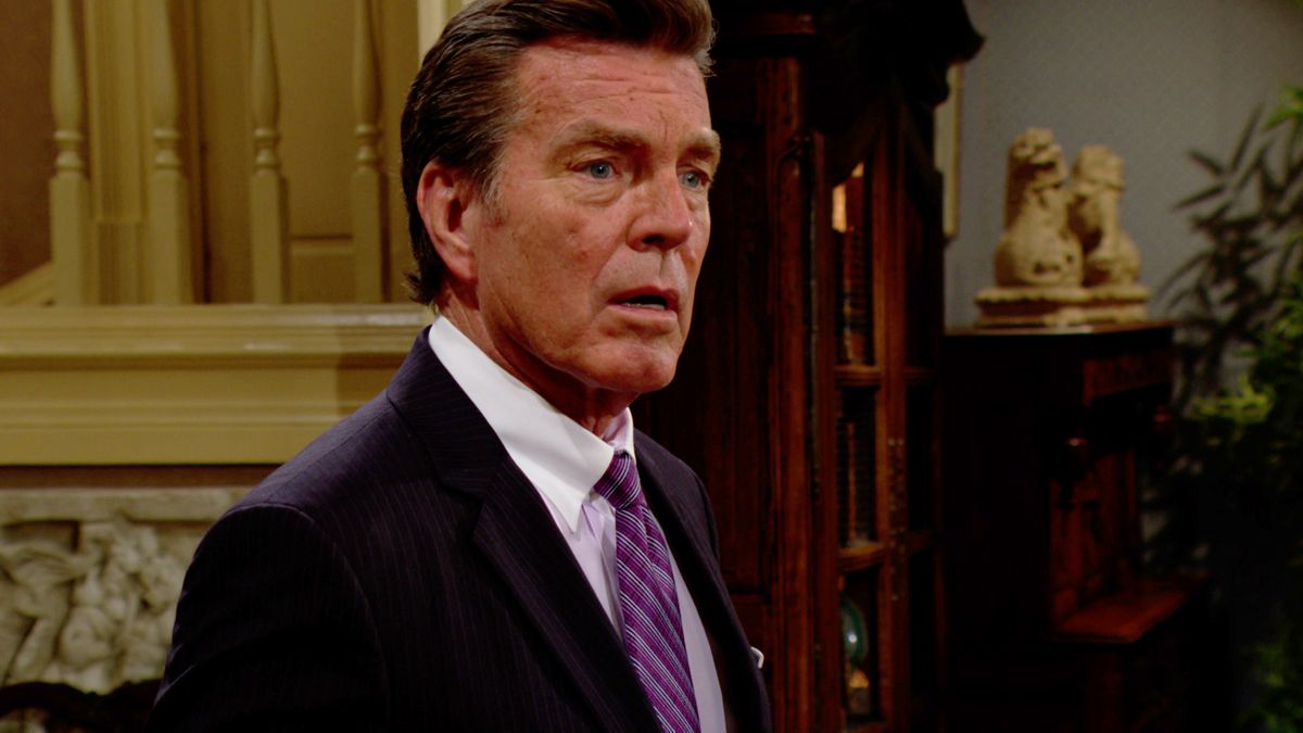 Peter Bergman as Jack Abbott surprised in The Young and the Restless