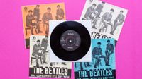 A collection of rare The Beatles vinyl records