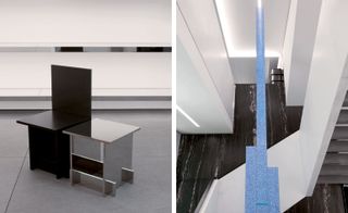 Hedi Slimane furniture and LED installation