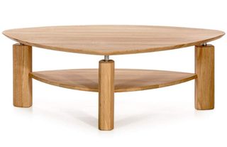 white background wooden coffee table