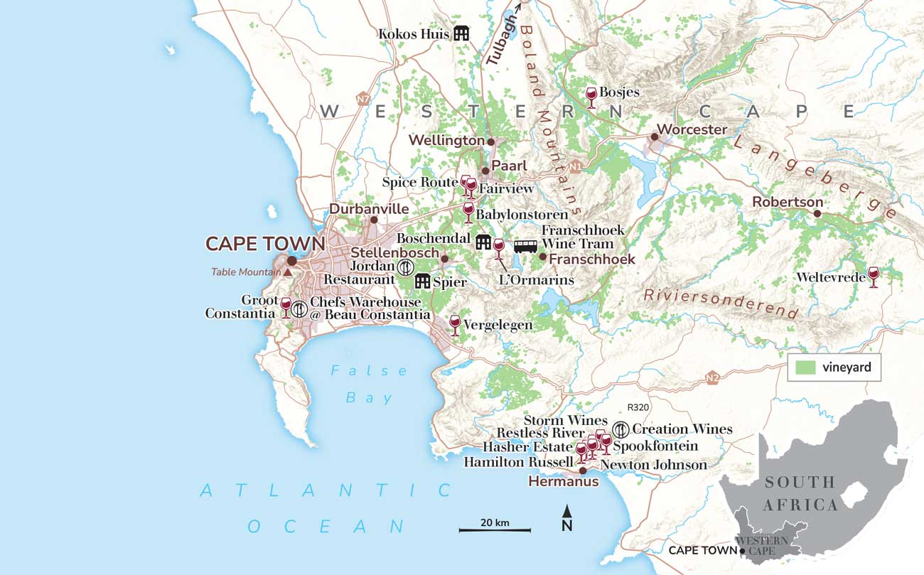 Map of Western Cape