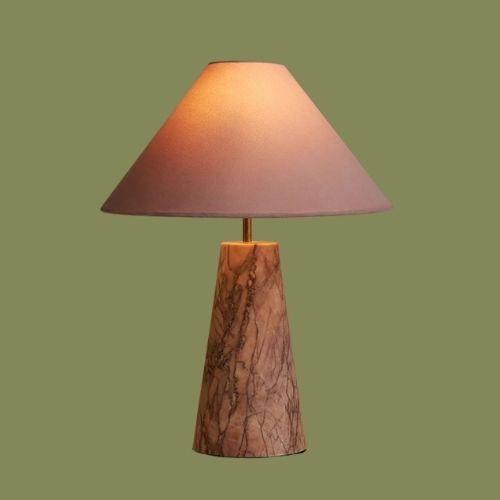 Dowsing and Reynolds, Pink Marble Table Lamp