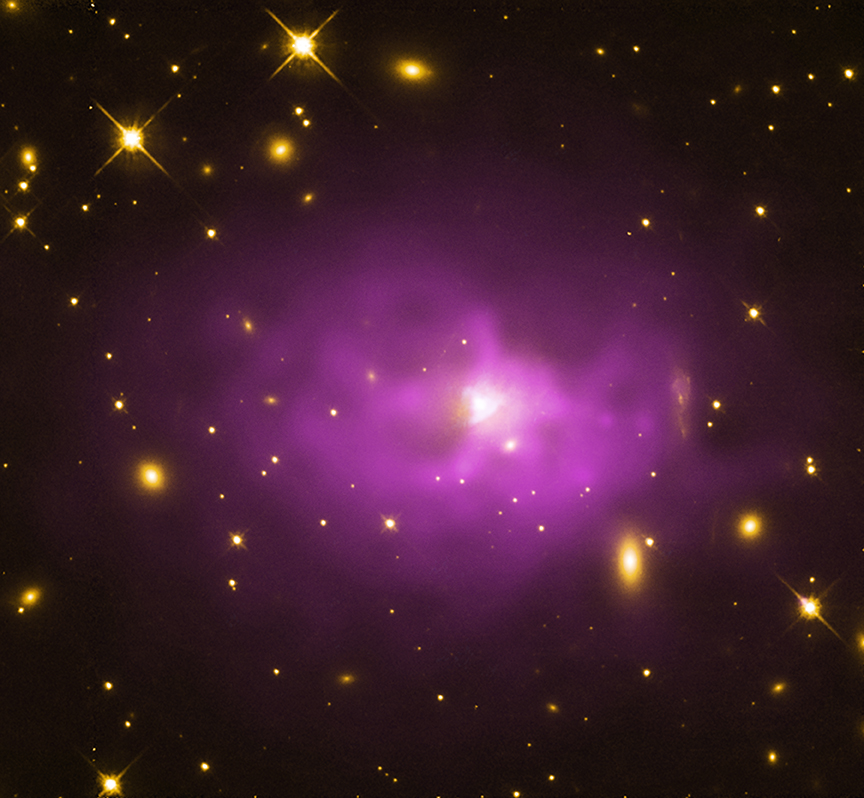 An ultramassive black hole at the center of an elliptical galaxy.