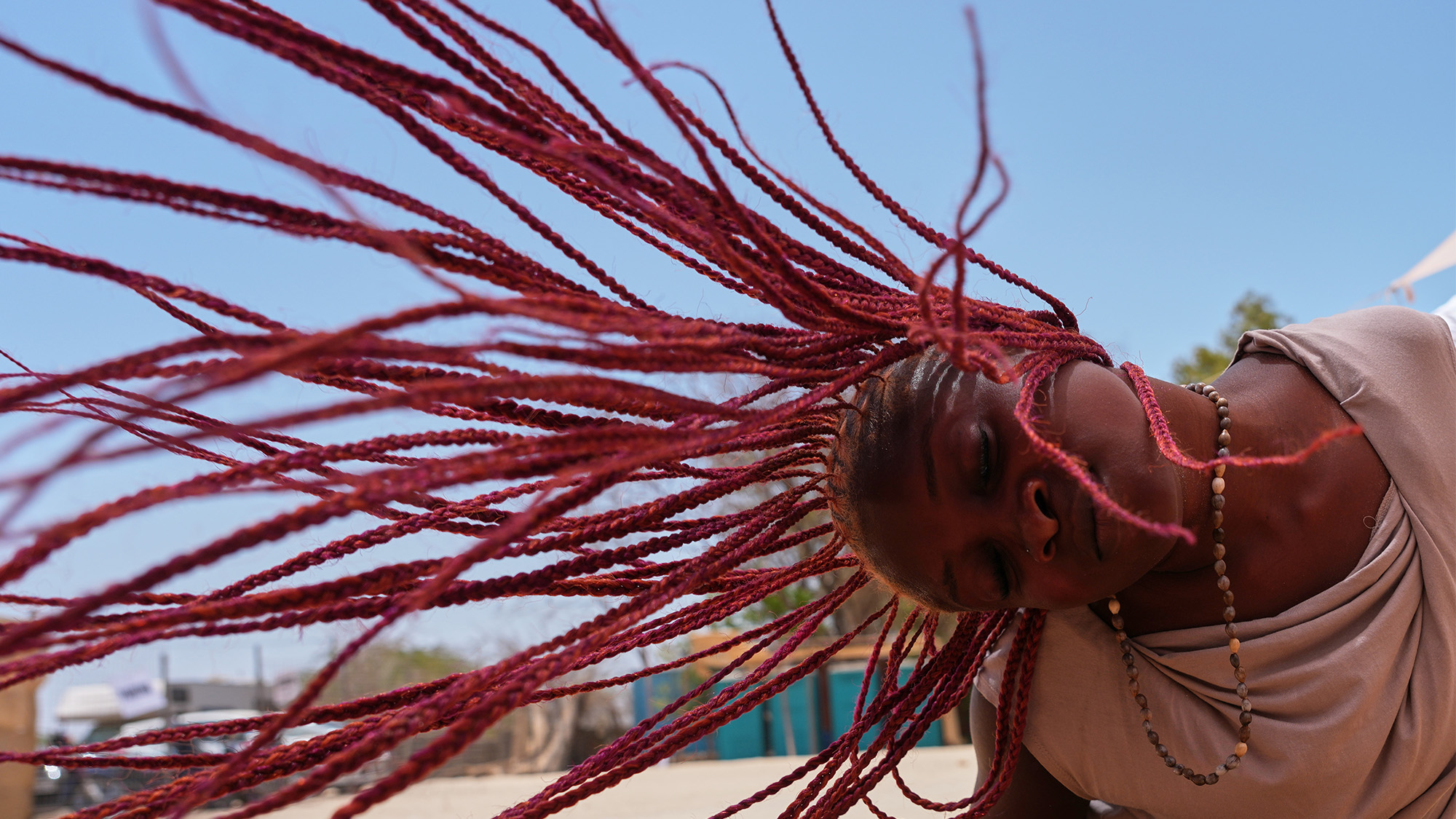A woman attends a dance workshop at the Biennale of Dance in Africa, held at Ecole Des Sables in Toubab Dialaw, Senegal