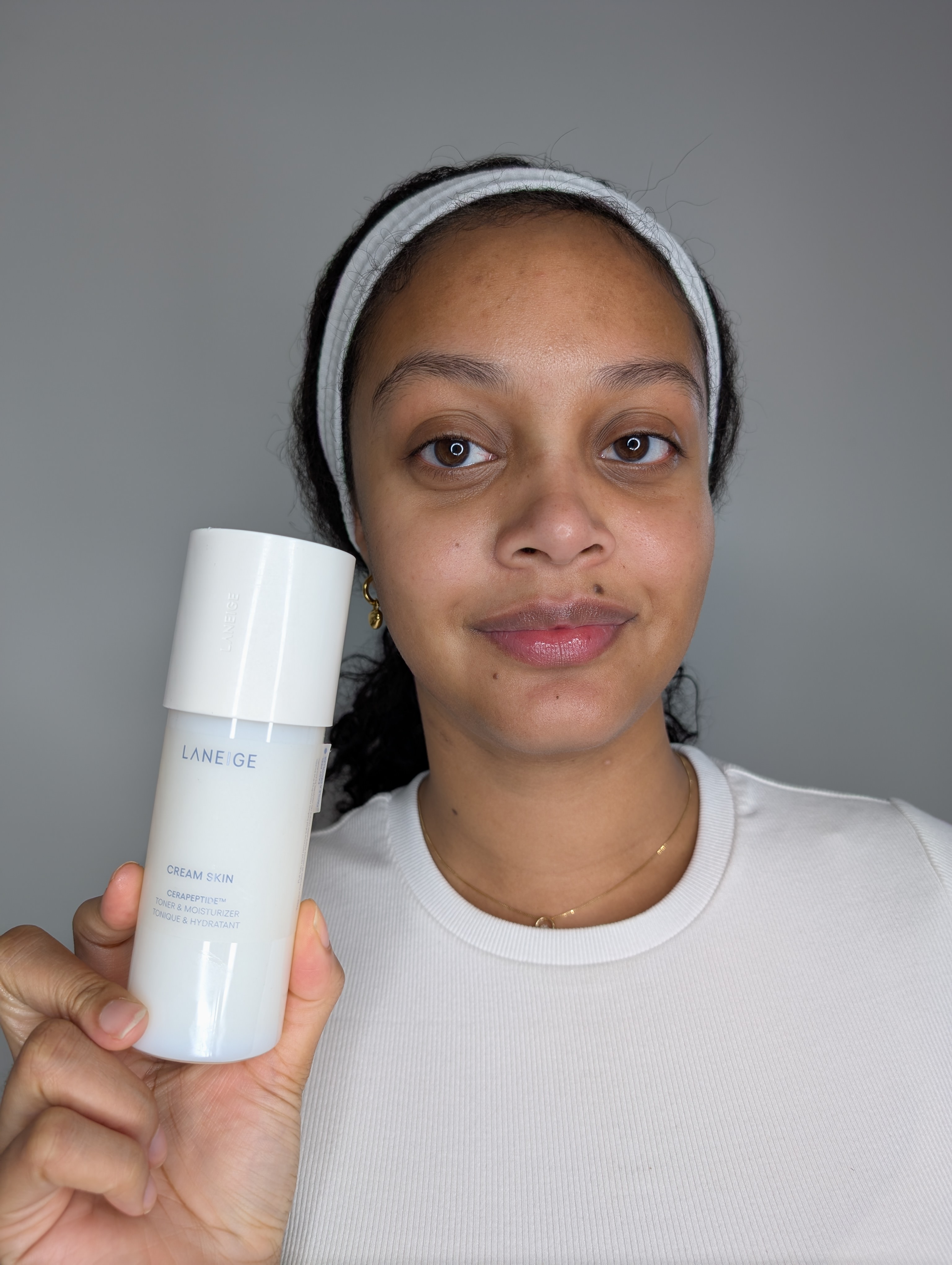 shauna beni-haynes before and after testing laneige cream skin refillable milky toner