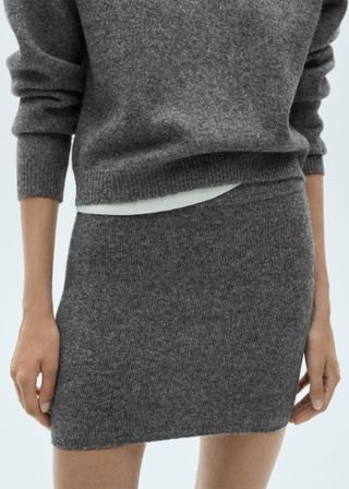 Knitted Miniskirt - Women | Mango Usa