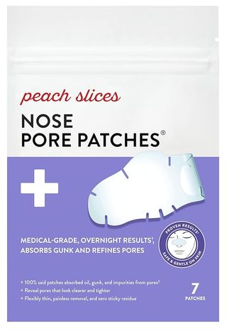 Peach Slice | Nose Pore Patch | Medical Grade Hydrocolloid | Targets Pores and Acne | Absorbs Oil Overnight | Vegan | Cruelty-Free | Facial Skin Care Products | 7 Carats