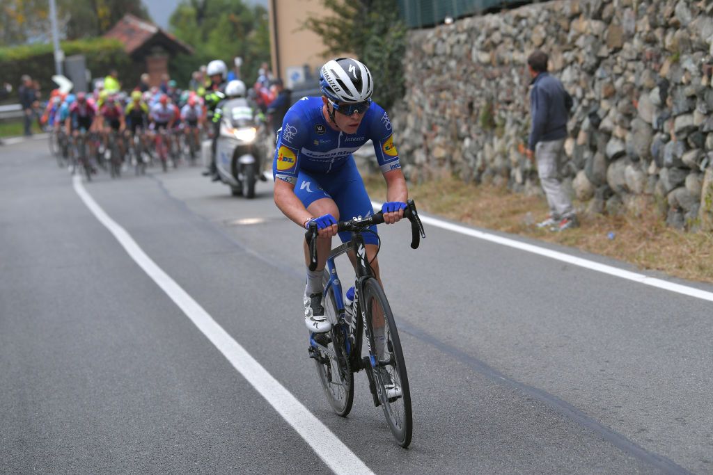 Cavagna held off the peloton until the final kilometre of the first ascent of the Superga