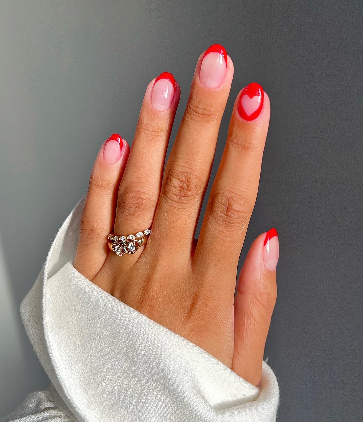 @iramshelton red French tip manicure