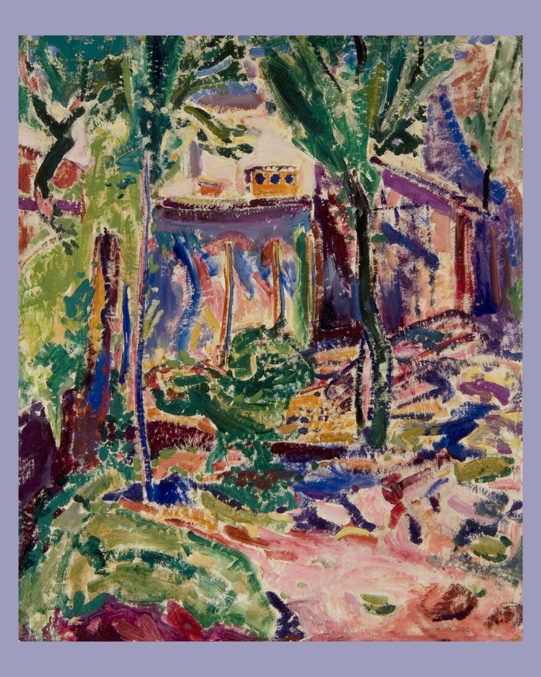 Landscape With House Canvas Print 30x40 cm.