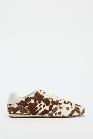 Animal Print Leather Sneakers