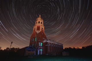 Star Trails Over Portsmouth, England