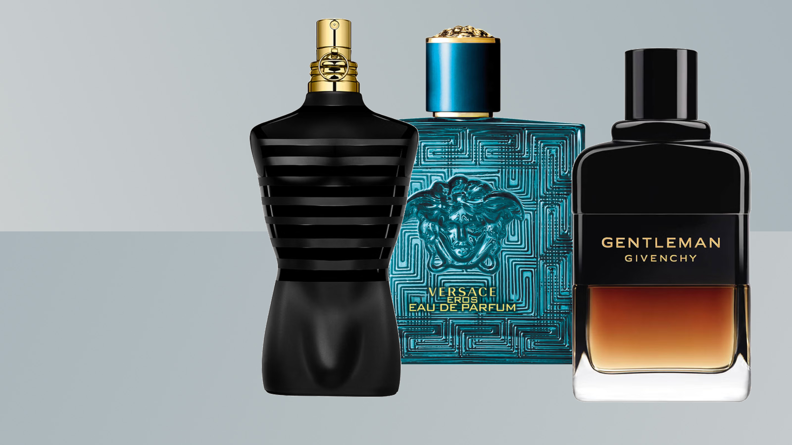 A selection of fragrances on sale at Fragrance Direct, including Versace Eros and Jean Paul Gaultier Le Male Le Parfum