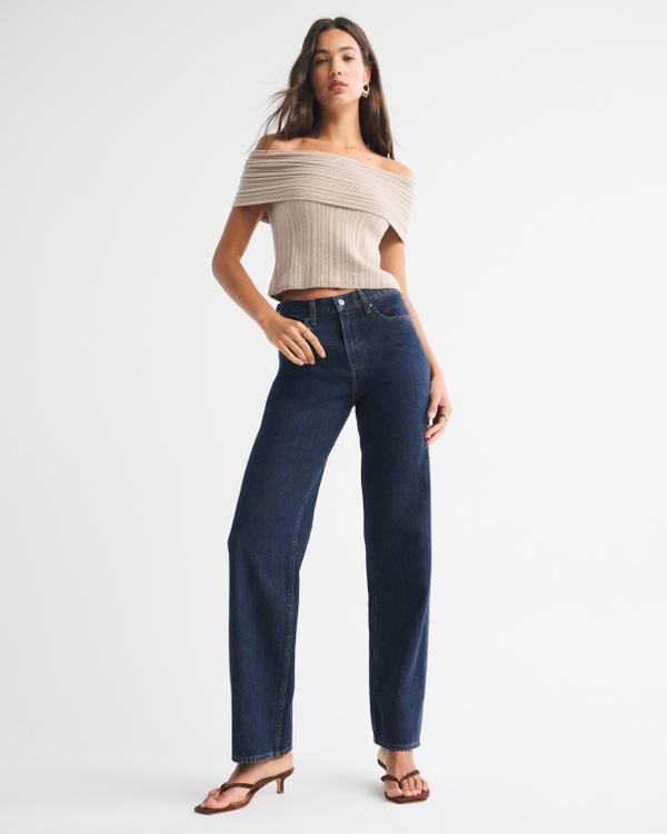 high rise loose jean