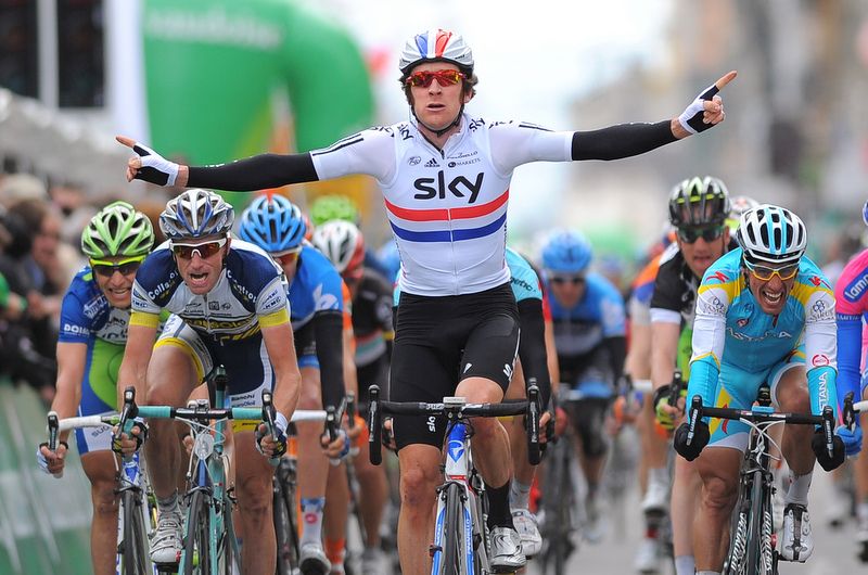 Bradley Wiggins claims a rare road race win at the 2012 Tour de Romandie