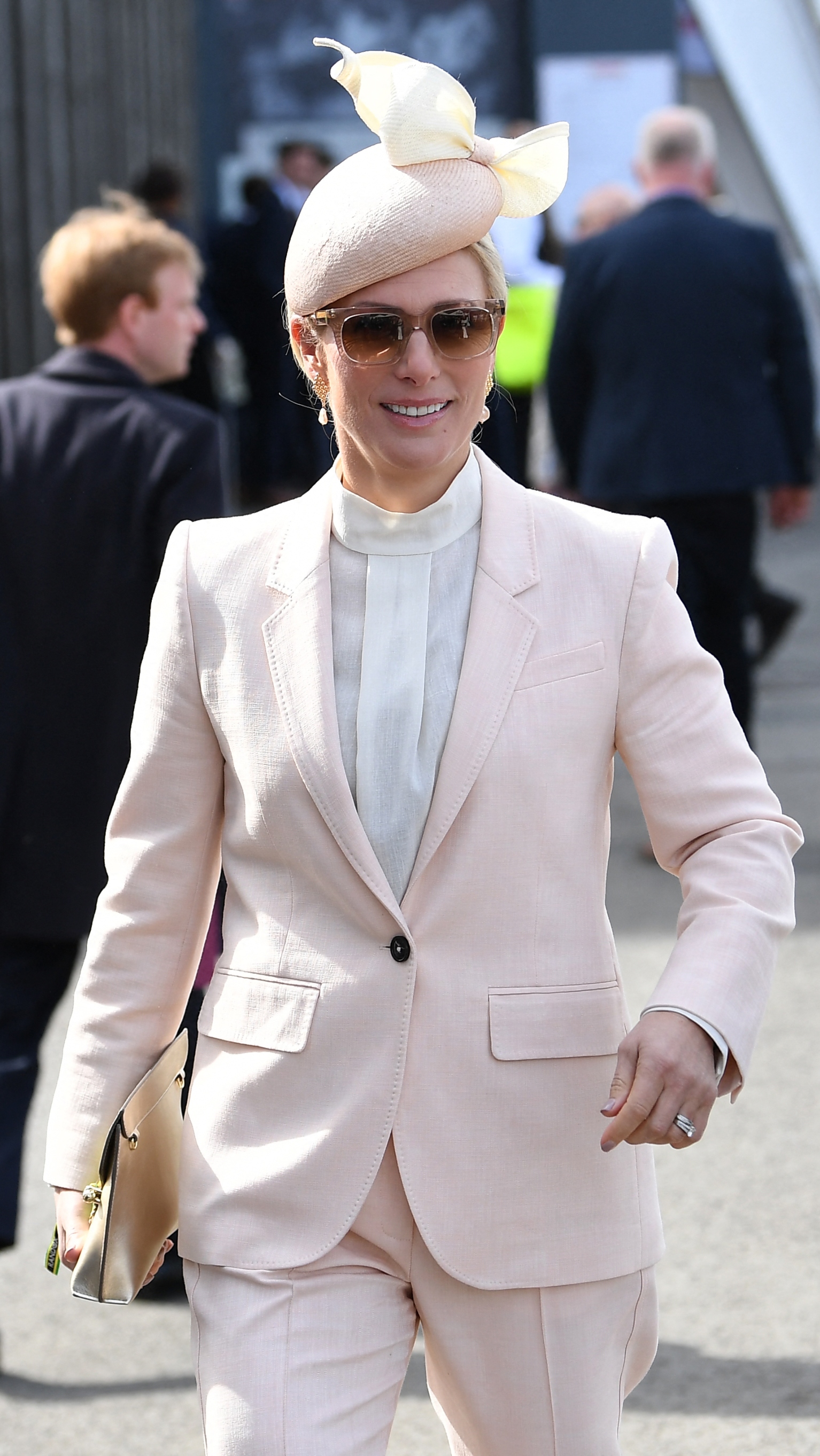 Zara Tindall arrives on Ladies Day, day two of the Grand National Festival horse race meeting at Aintree Racecourse
