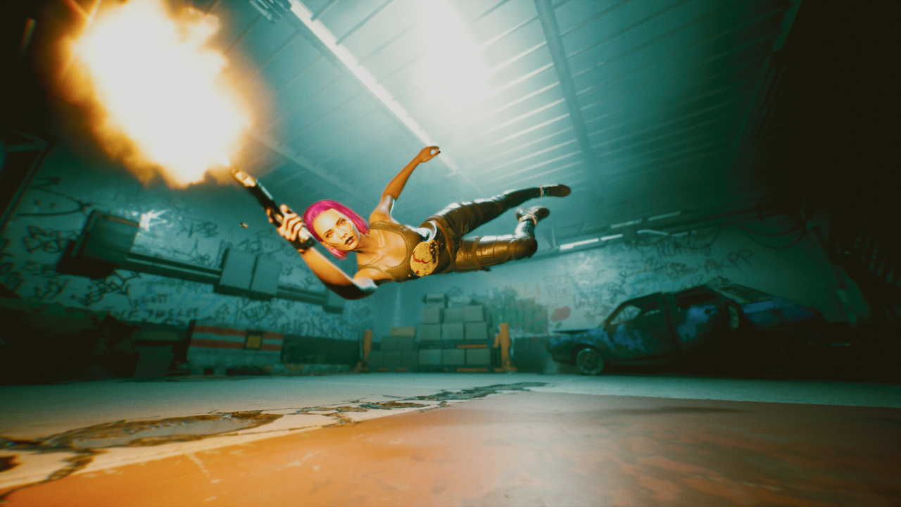 Cyberpunk 2077 pose photography